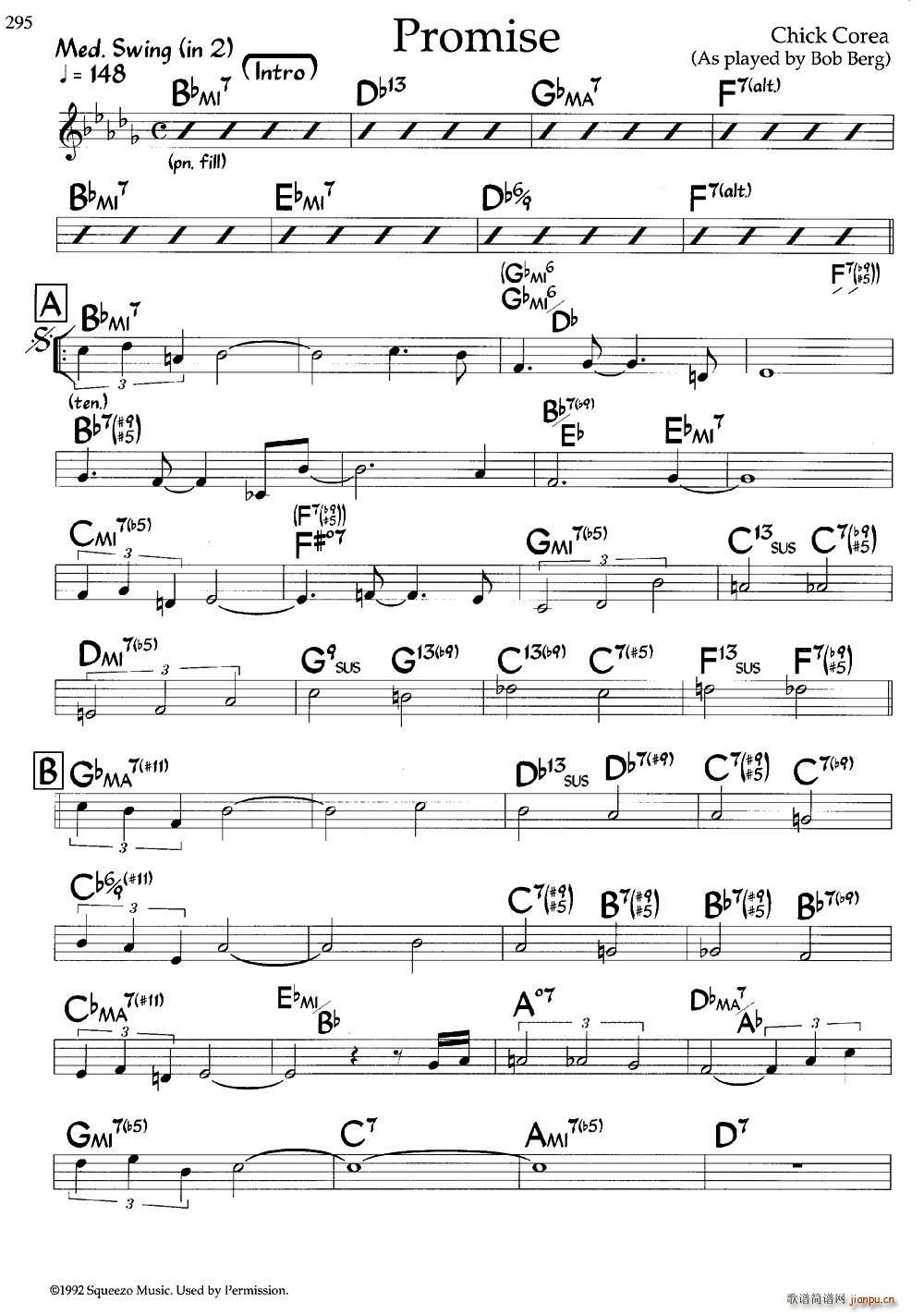 Promise 爵士钢琴曲(钢琴谱)1