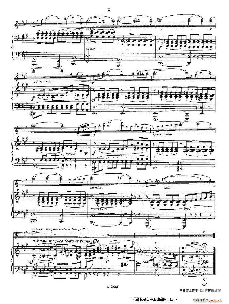 Wiedersehen Op 46 长笛 钢琴伴奏(钢琴谱)5