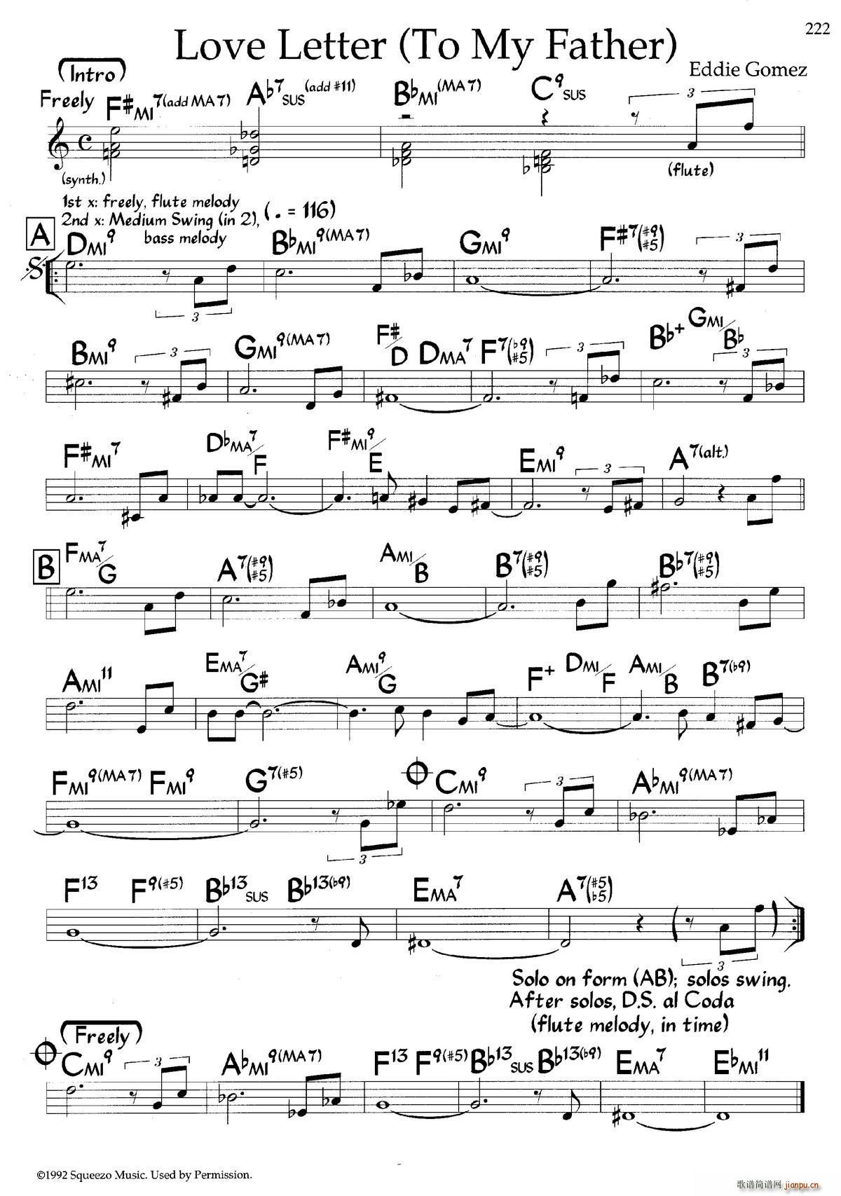 Love Letter 爵士钢琴曲(钢琴谱)1