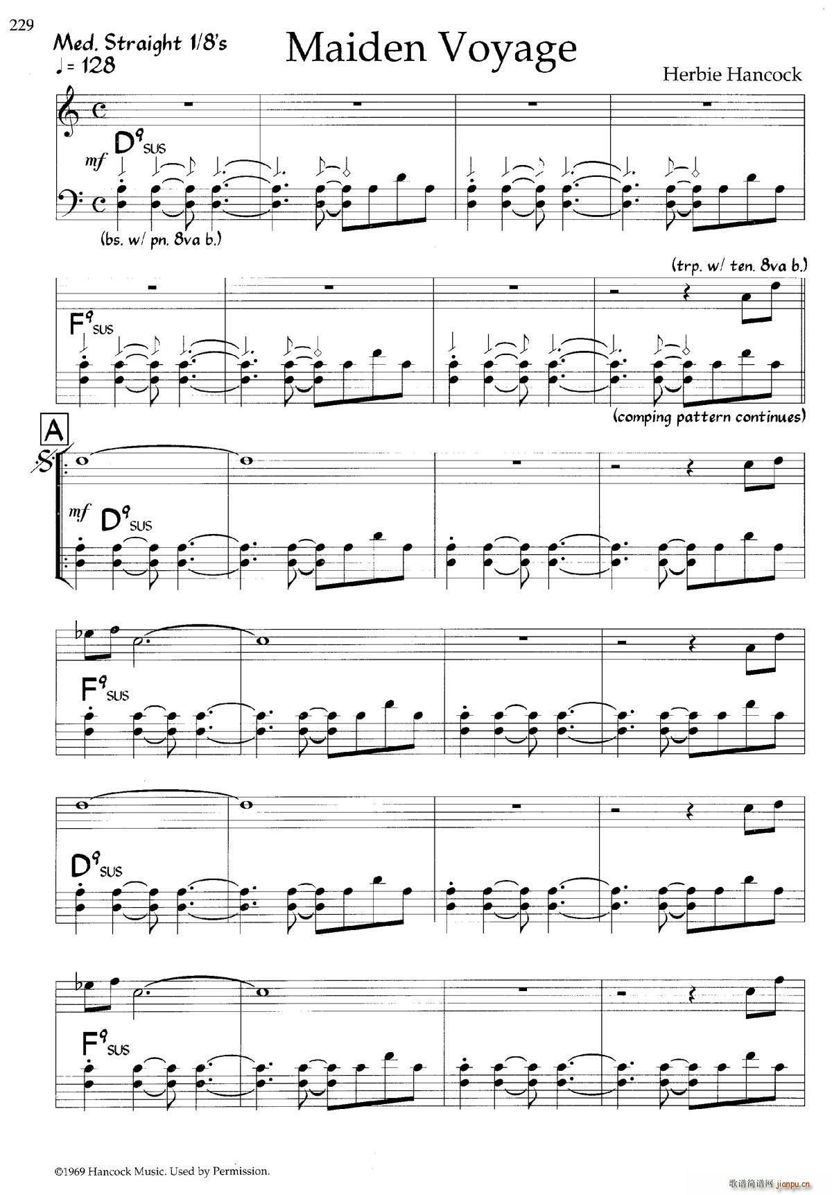 Maiden Voyage 爵士钢琴曲(钢琴谱)1