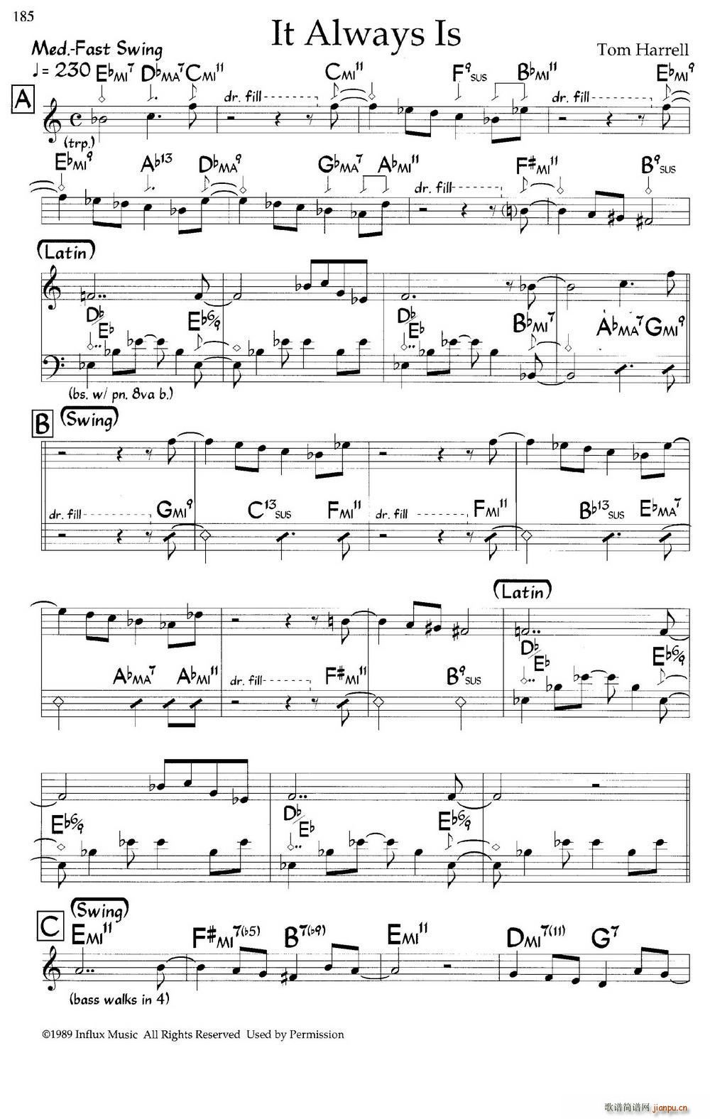 It Always Is 爵士钢琴曲(钢琴谱)1