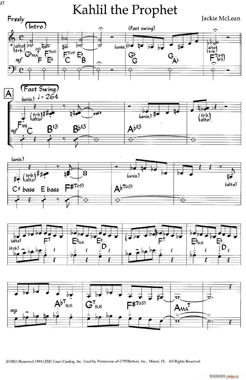 Kahlil the Prophet 爵士钢琴曲(钢琴谱)1