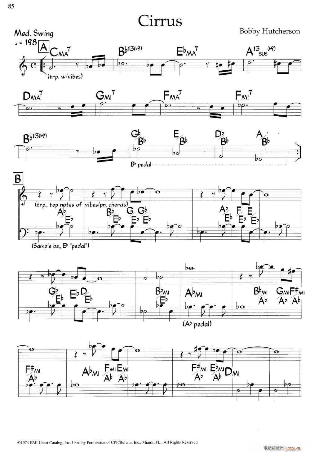Cirrus 爵士钢琴曲(钢琴谱)1