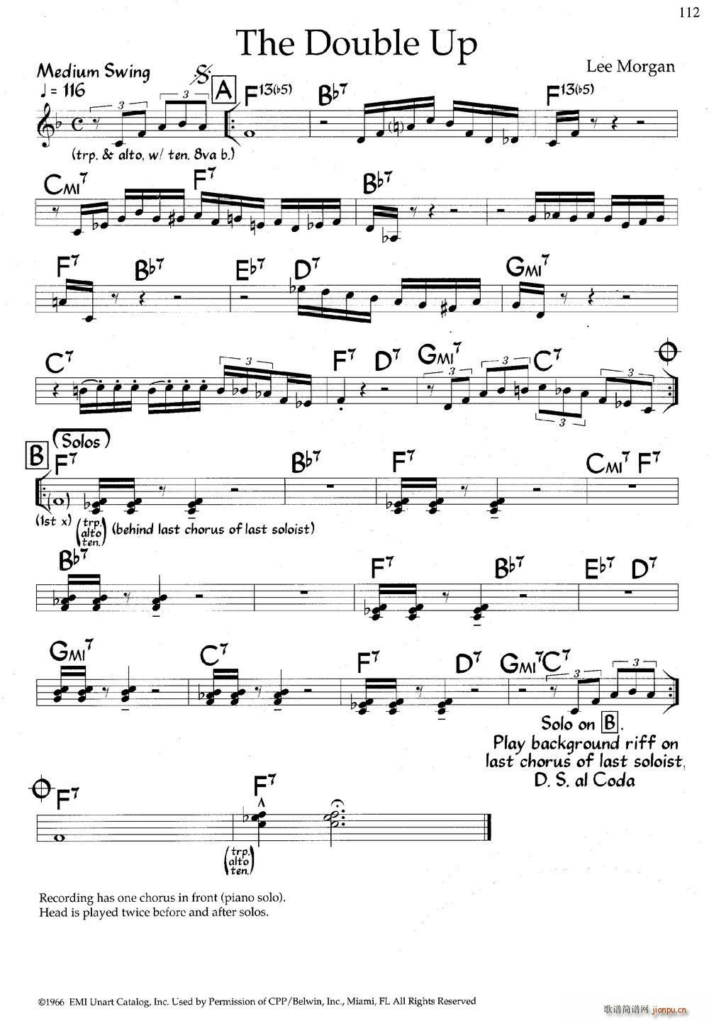 The Double Up 爵士钢琴曲(钢琴谱)1