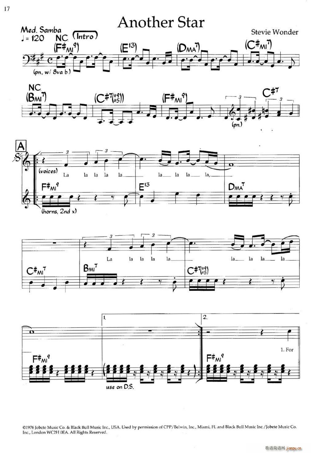 Another Star 爵士钢琴曲(钢琴谱)1