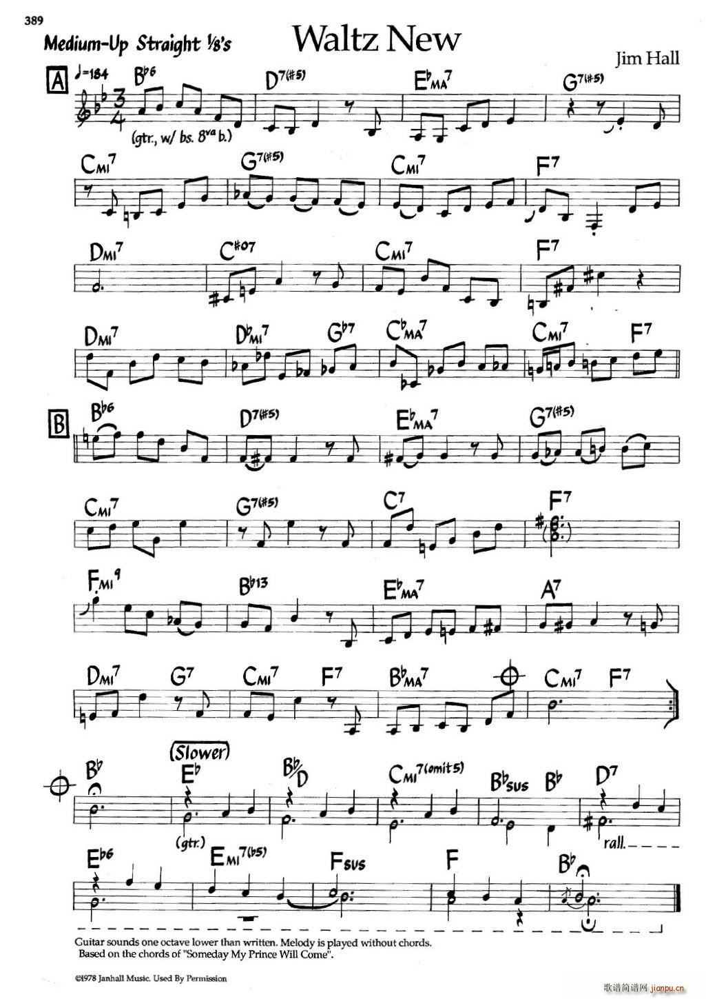 Waltz New 爵士钢琴曲(钢琴谱)1