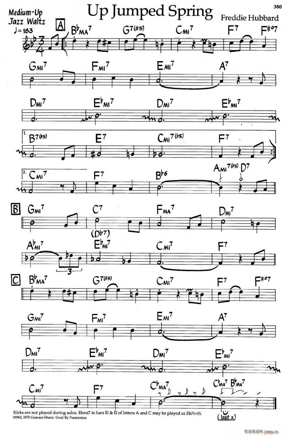 Up Jumped Spring Up Jumped Spring(钢琴谱)1