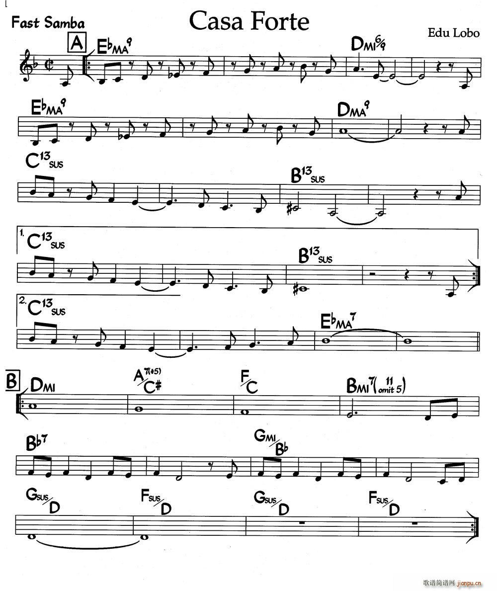 Casa Forte 爵士钢琴曲(钢琴谱)1
