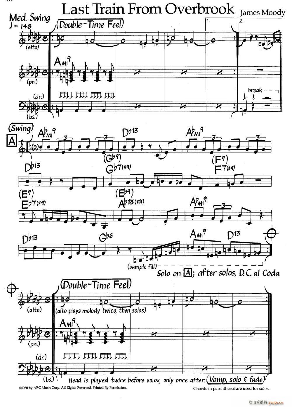 Last Train From Overbrook(钢琴谱)1