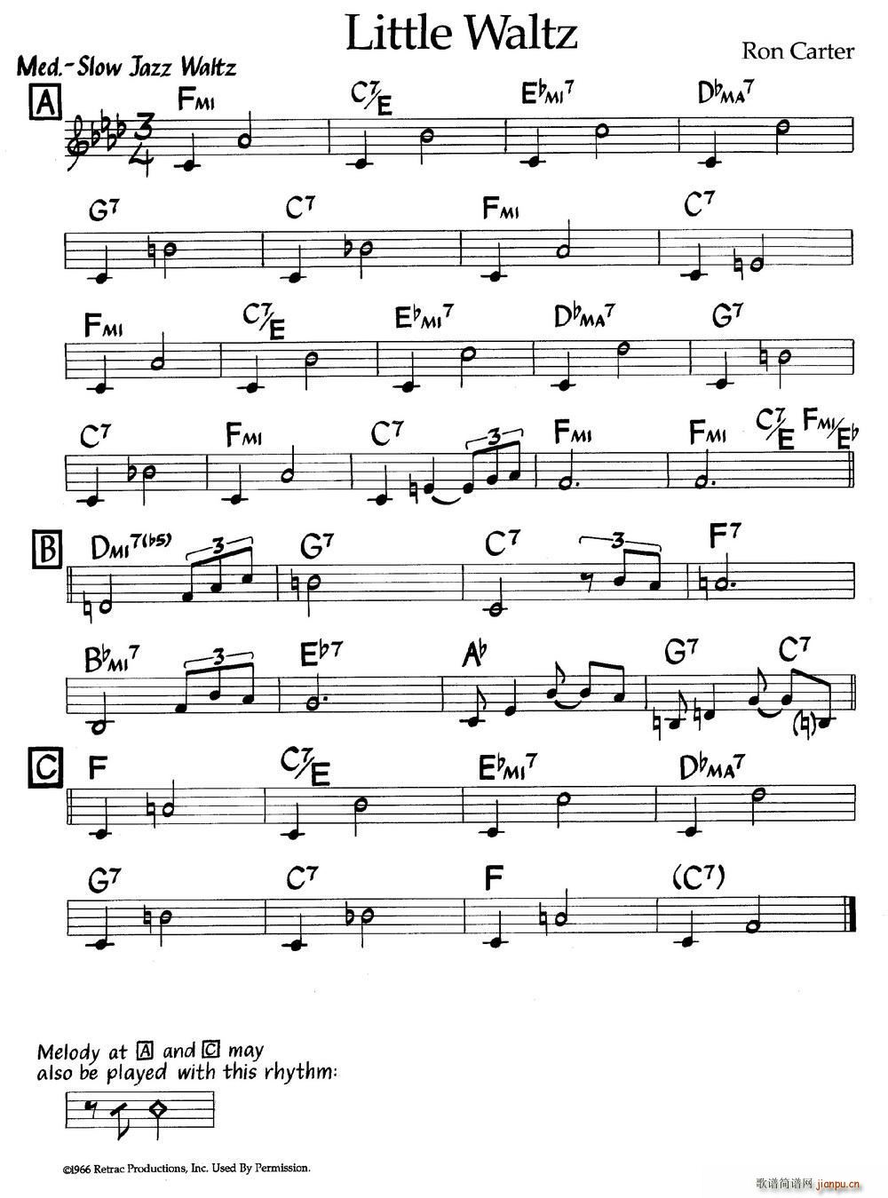 Little Waltz 爵士钢琴曲(钢琴谱)1