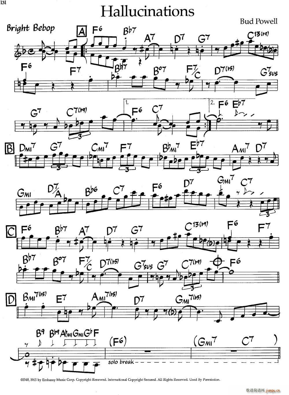 Hallucinations 爵士钢琴曲(钢琴谱)1