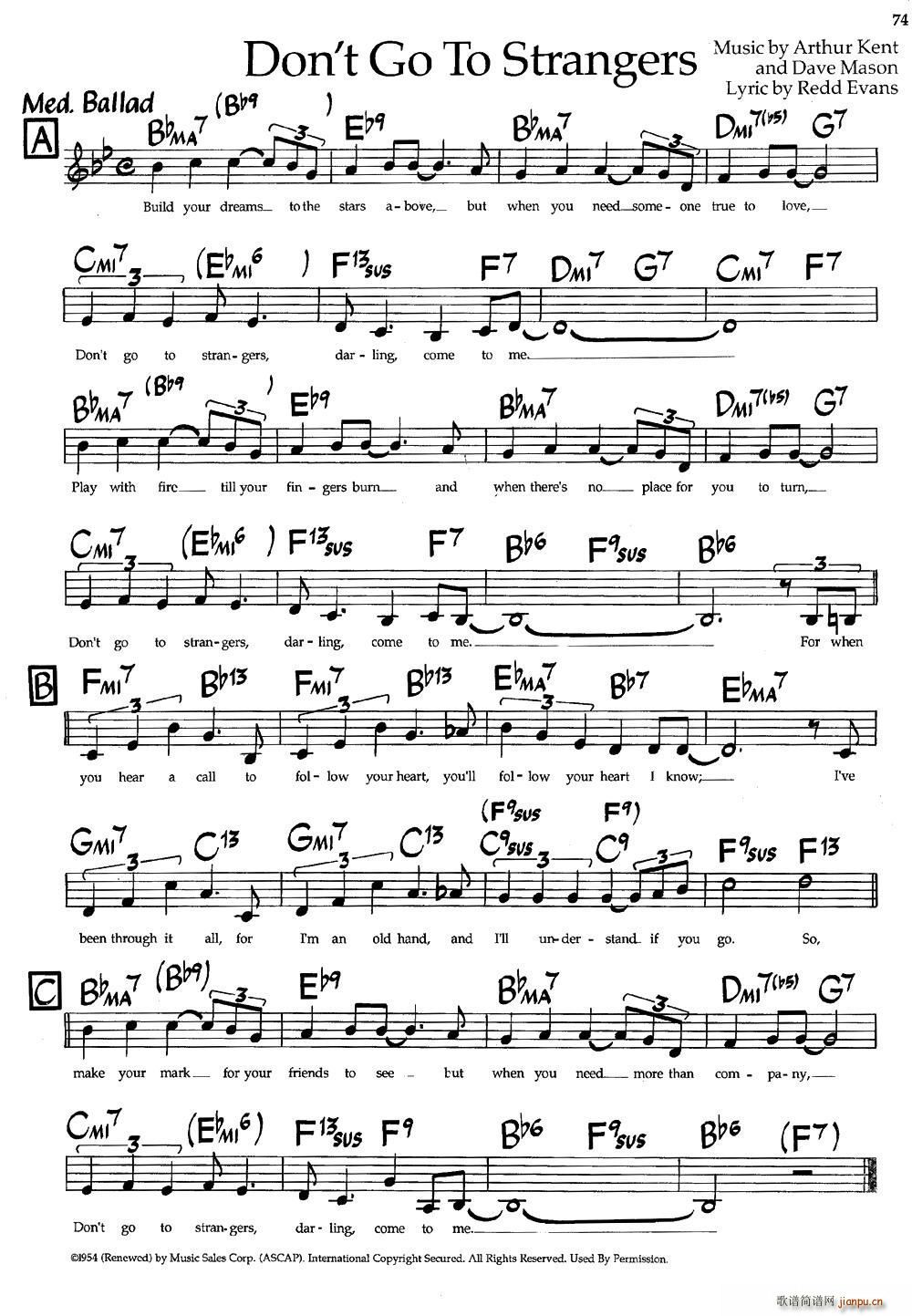 Don t Go To Strangers 爵士钢琴曲(钢琴谱)1