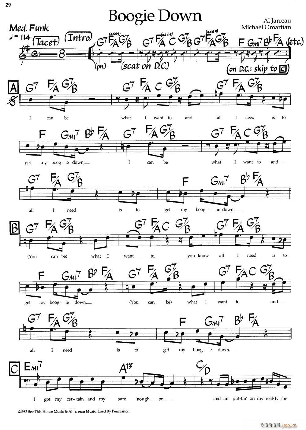 Boogie Down 爵士钢琴曲(钢琴谱)1