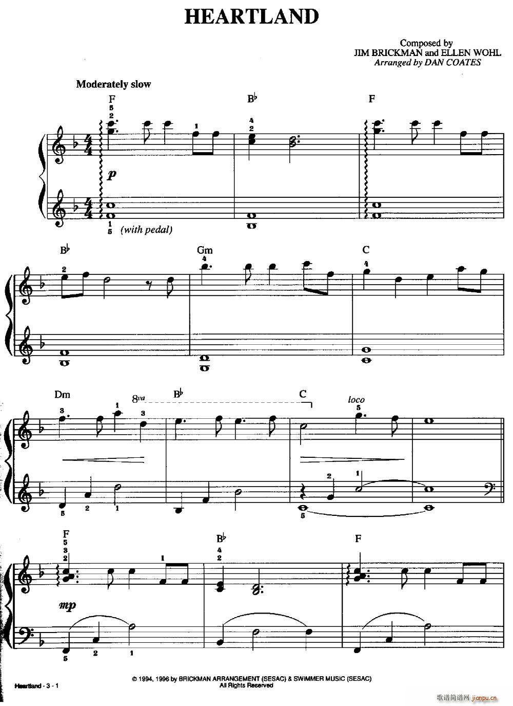 HEARTLAND(钢琴谱)1