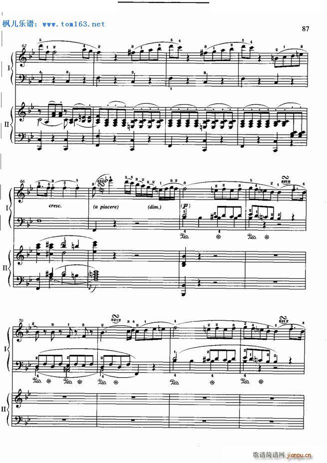 浪漫曲 降B大调钢琴协奏曲第二乐章(钢琴谱)6