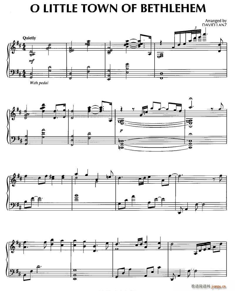 O Little Town Of Bethlehem(钢琴谱)1