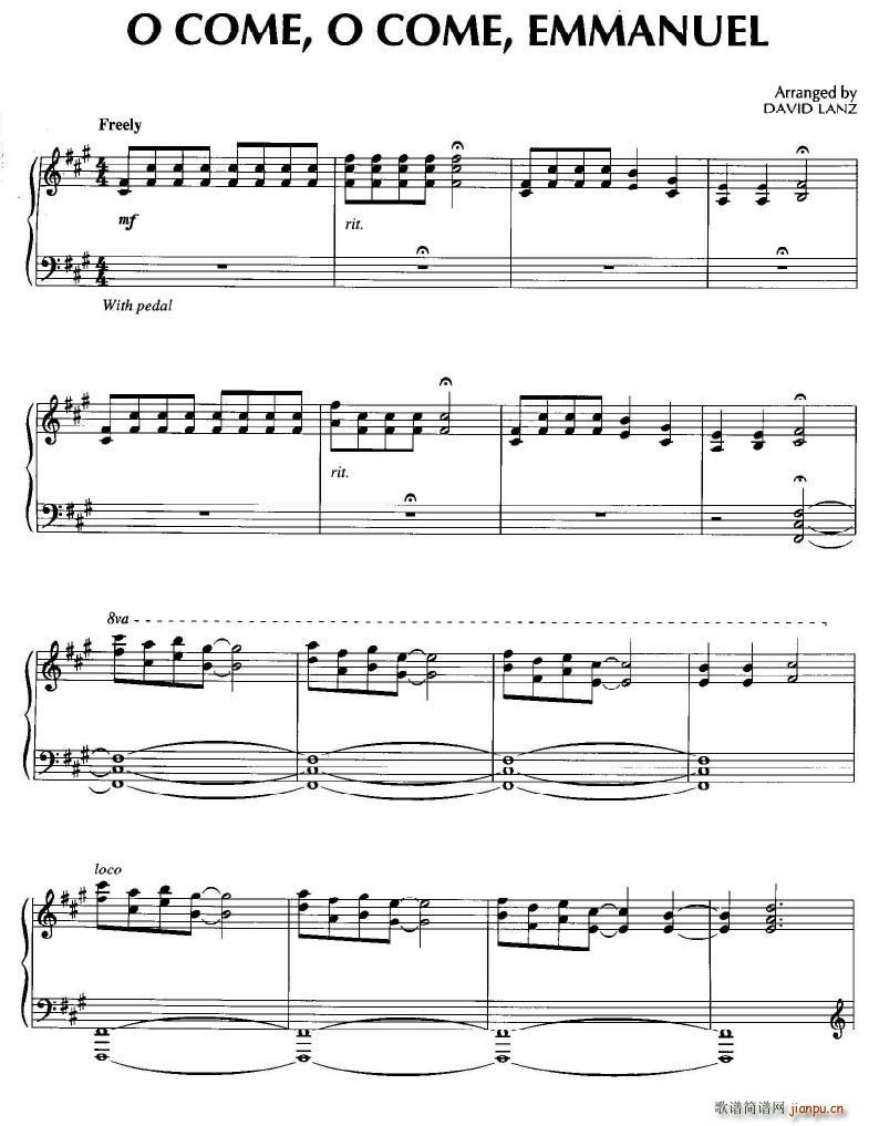O Come O Come Emmanuel(钢琴谱)1