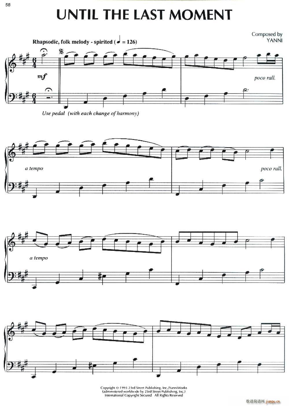 Until the Last Moment(钢琴谱)1