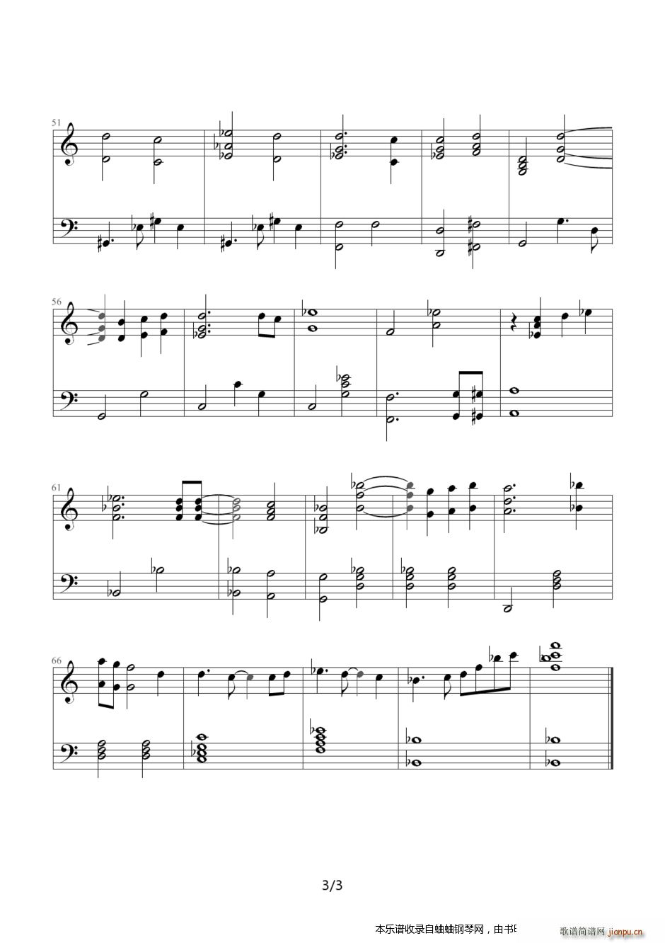 周杰伦的几个专辑 黑色幽默(钢琴谱)3