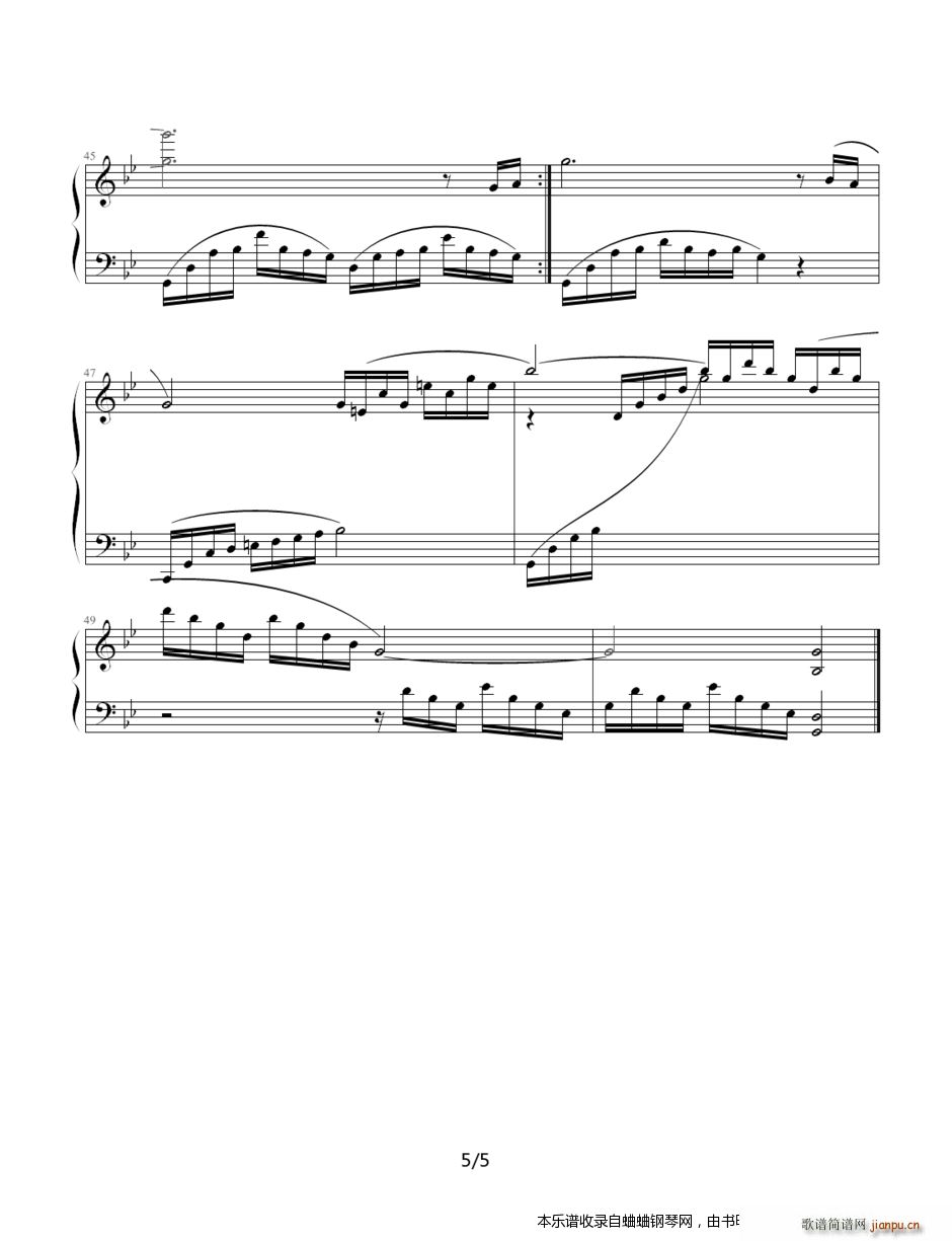 11首动漫游戏音乐 terra(钢琴谱)5