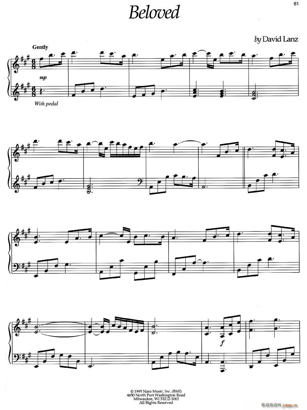 beloved(钢琴谱)1