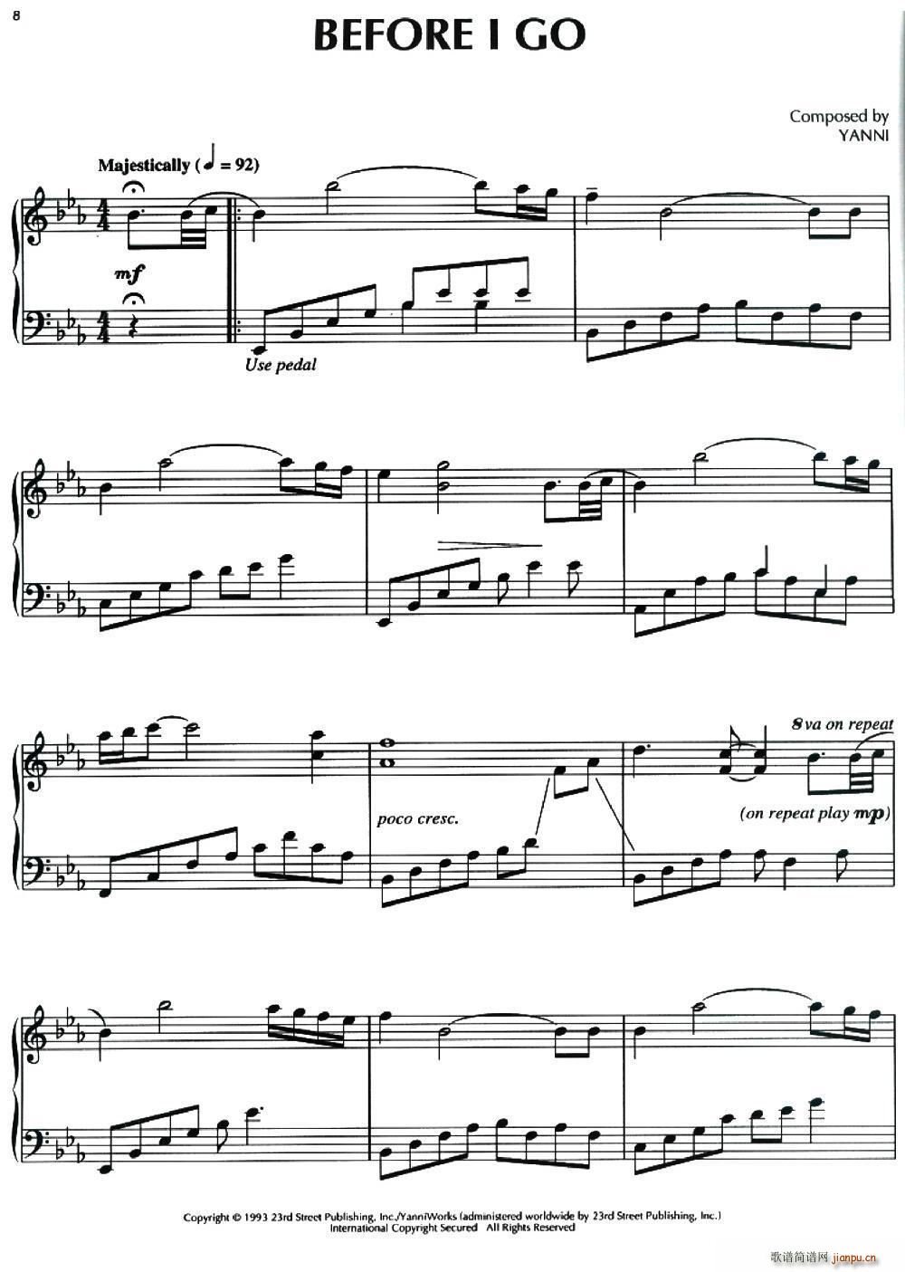 Before I Go(钢琴谱)1