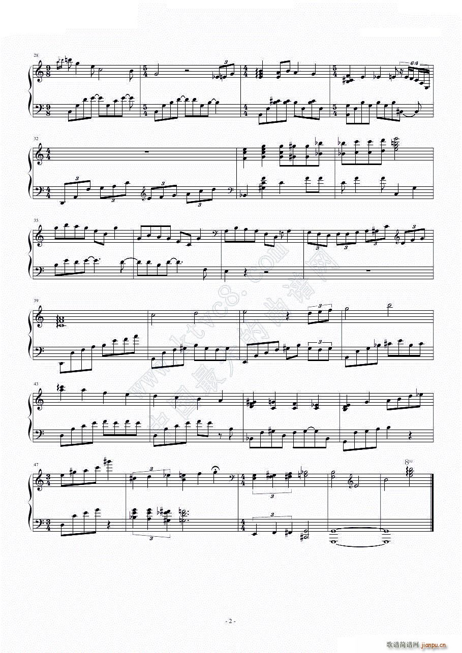 法兰西 志明与春娇(钢琴谱)3