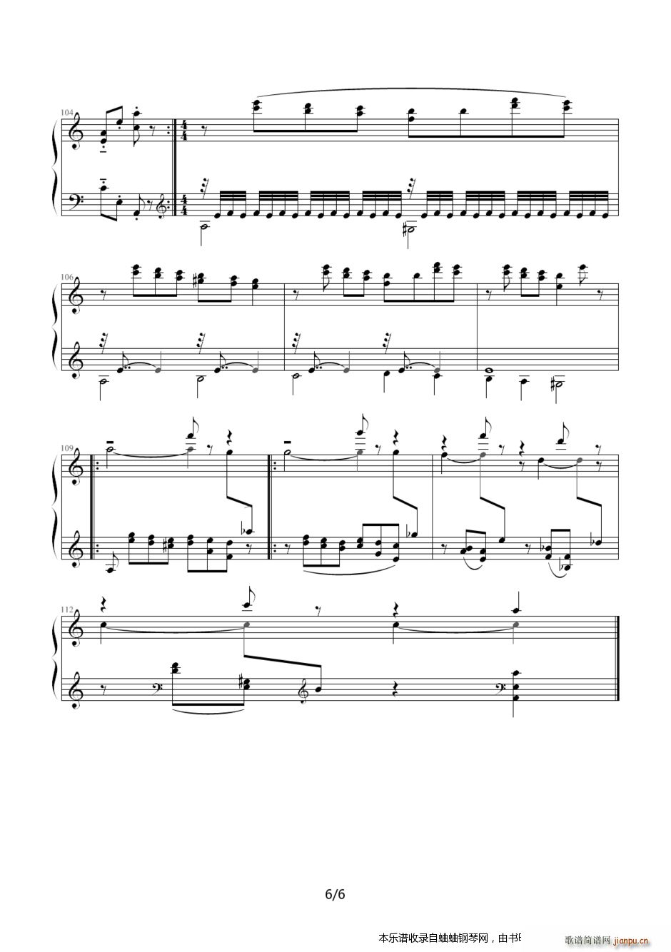 别尔科维奇 帕格尼尼主题变奏曲 精心制作(钢琴谱)6