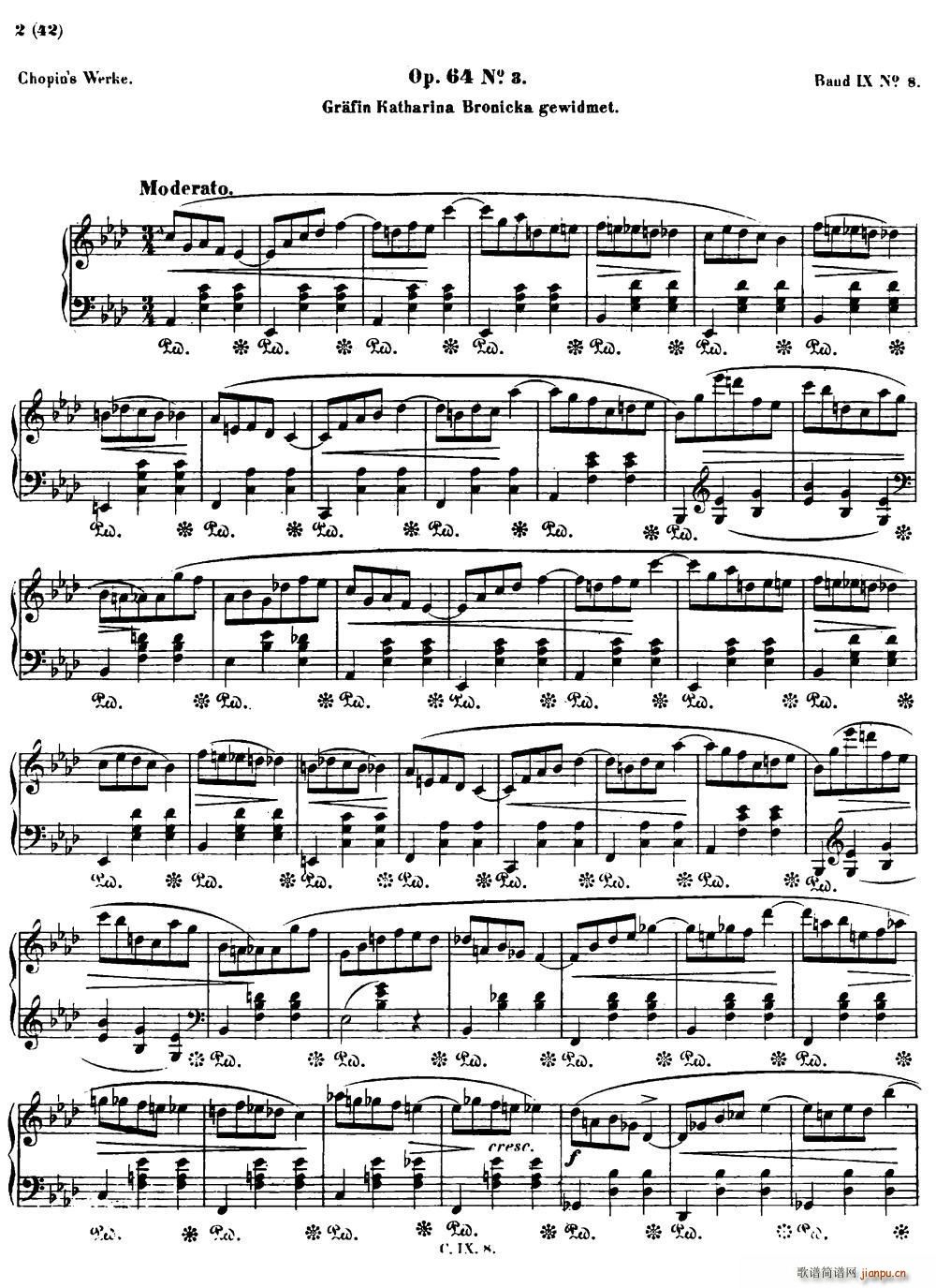 降A大调圆舞曲Op 64 3(钢琴谱)1