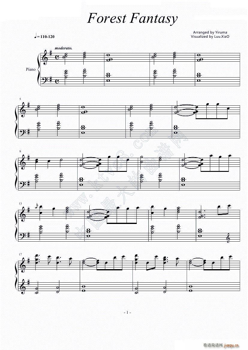 Forest Fantasy(钢琴谱)1
