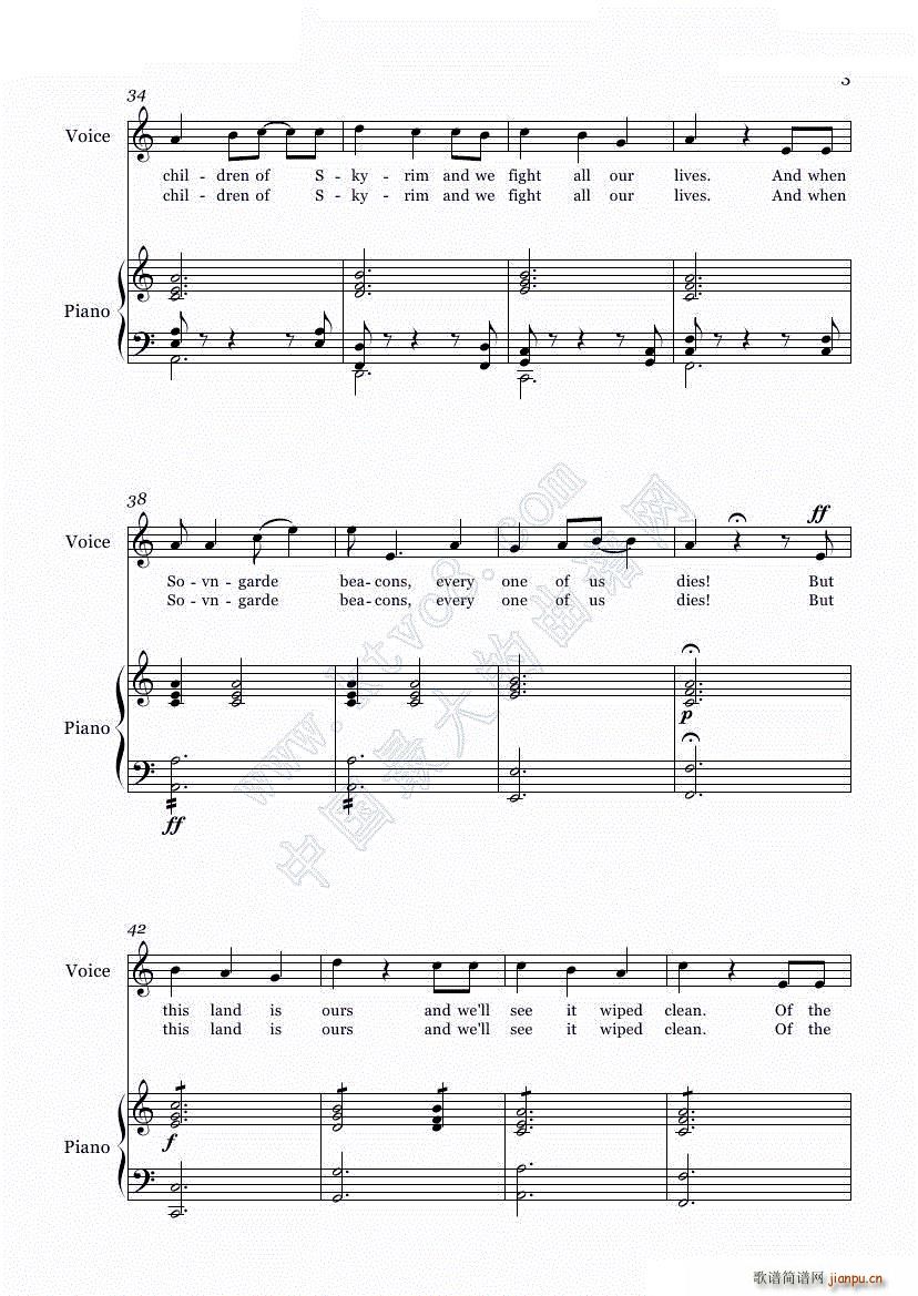 Age of Oppression Aggression Voice Piano(钢琴谱)3