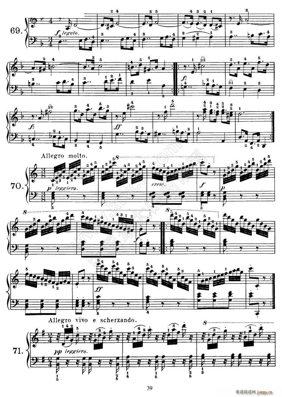 Czerny 100 Progressive Studies Op 139 69 77(钢琴谱)1