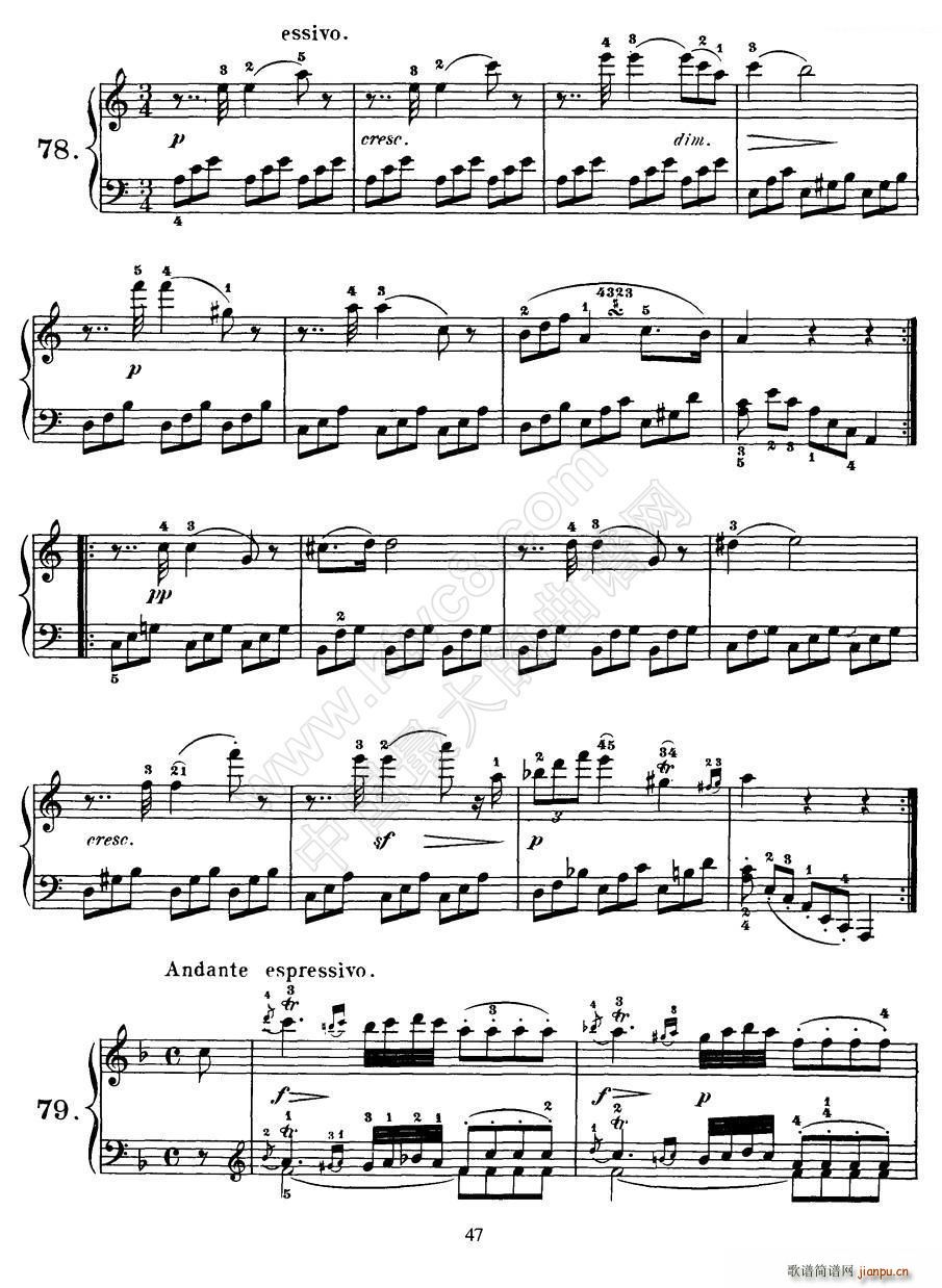 Czerny 100 Progressive Studies Op 139 78 83(钢琴谱)1