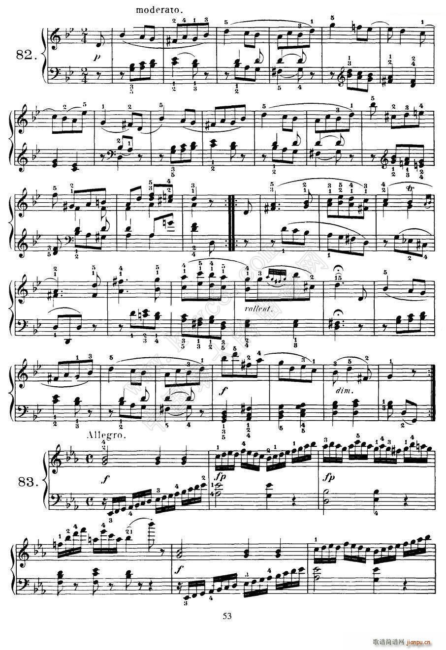 Czerny 100 Progressive Studies Op 139 78 83(钢琴谱)7