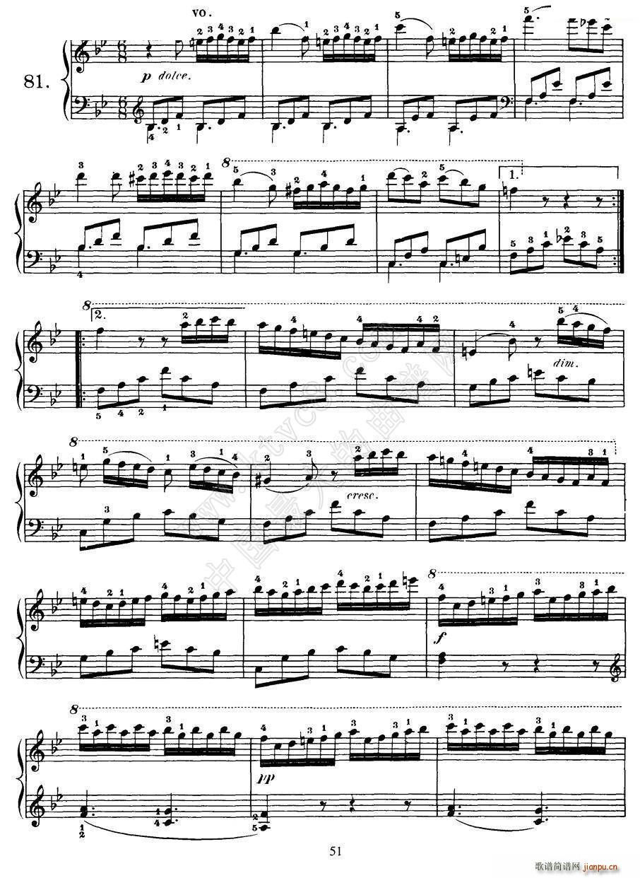 Czerny 100 Progressive Studies Op 139 78 83(钢琴谱)5