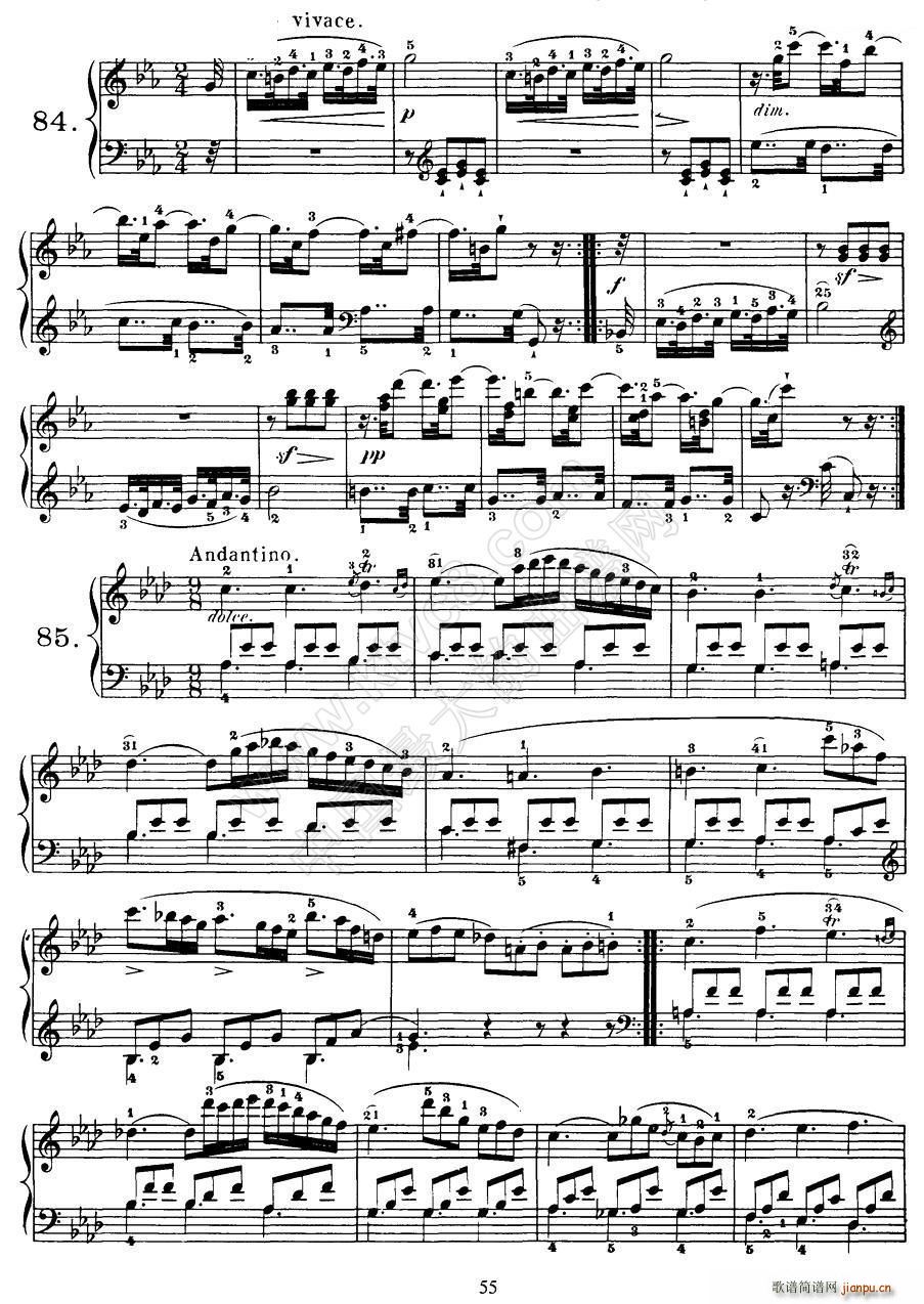 Czerny 100 Progressive Studies Op 139 84 90(钢琴谱)1