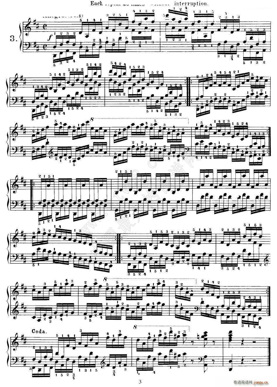 Czerny 40 Daily Exerci Op 337 1 5 40首日常训练曲(钢琴谱)3