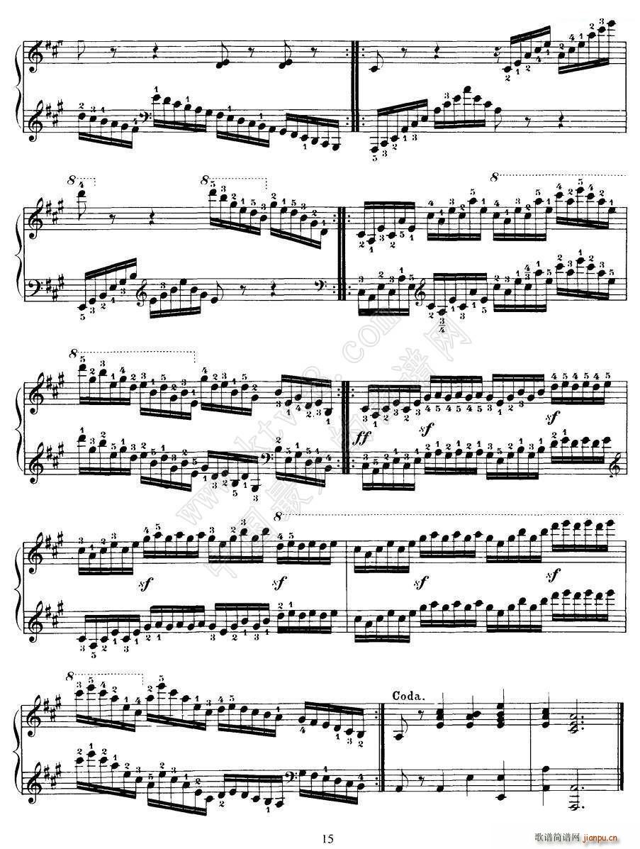 Czerny 40 Daily Exerci Op 337 11 15 40首日常训练曲(钢琴谱)5