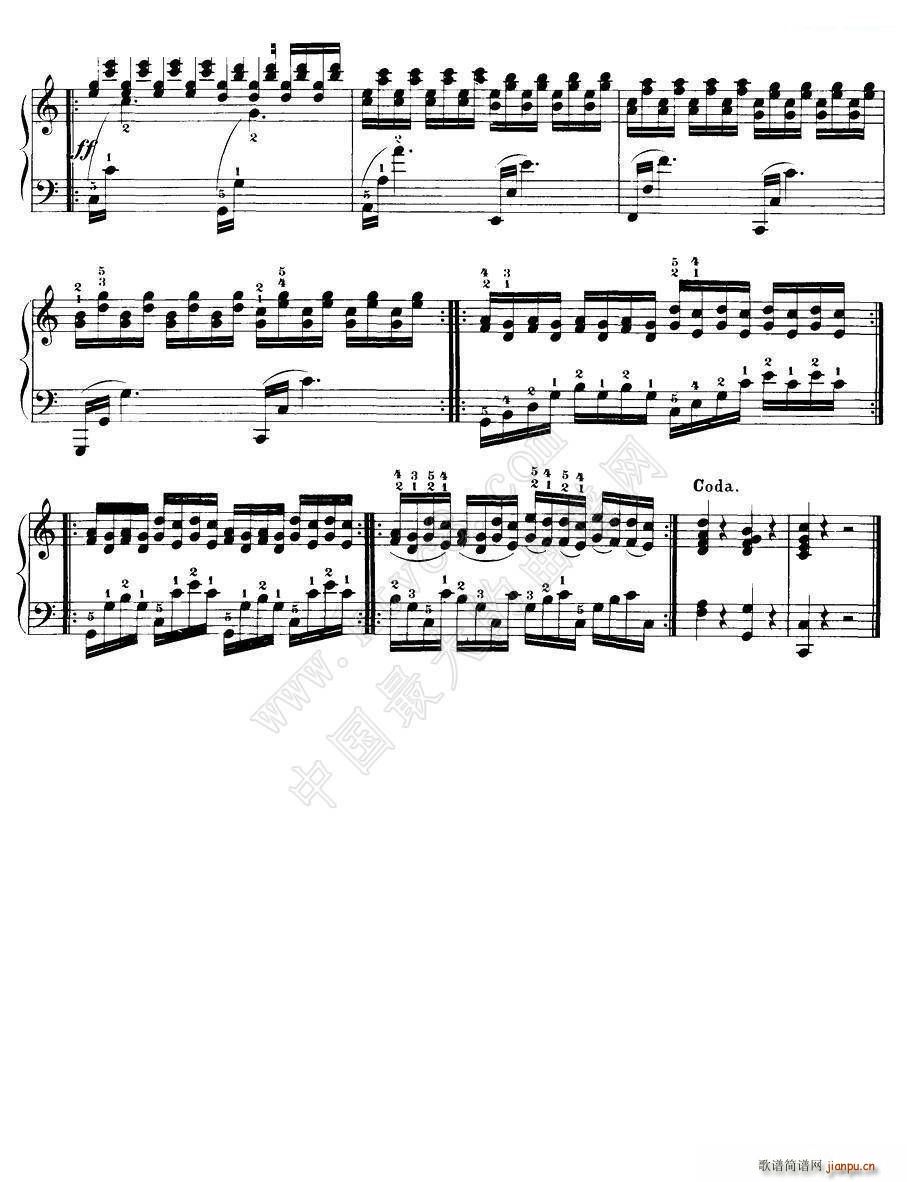 Czerny 40 Daily Exerci Op 337 16 20 40首日常训练曲(钢琴谱)6