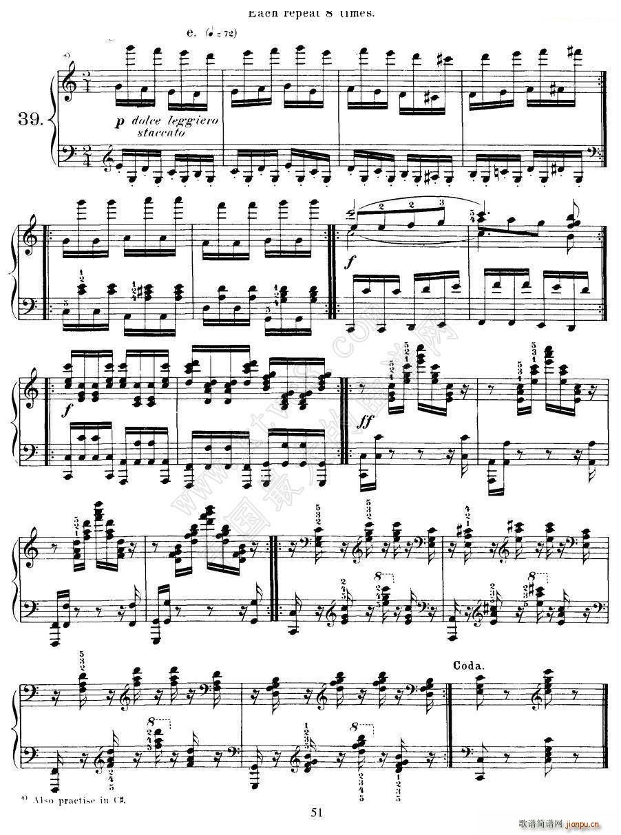 Czerny 40 Daily Exerci Op 337 35 40 40首日常训练曲(钢琴谱)6