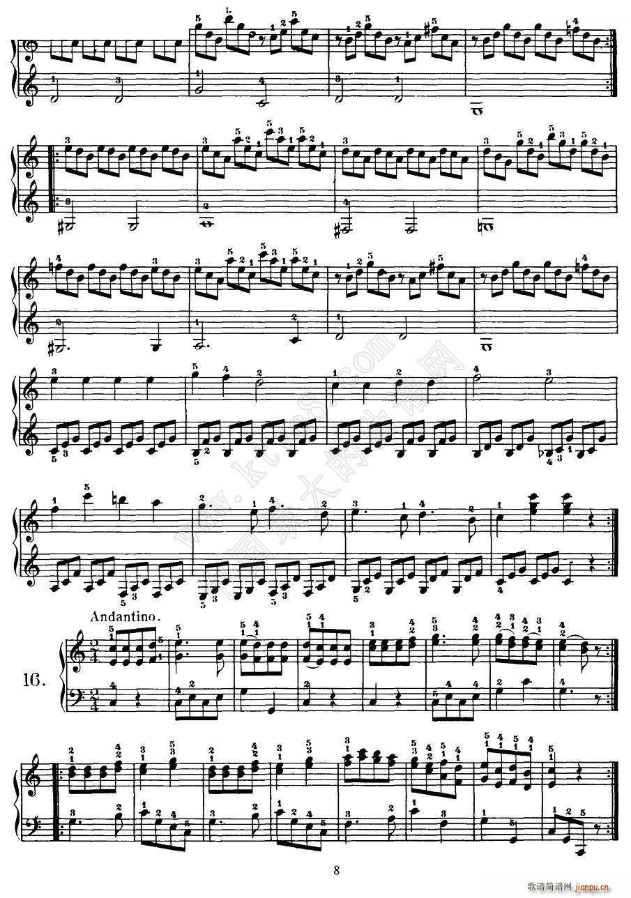 Czerny 100 Progressive Studies Op 139 1 21(钢琴谱)8