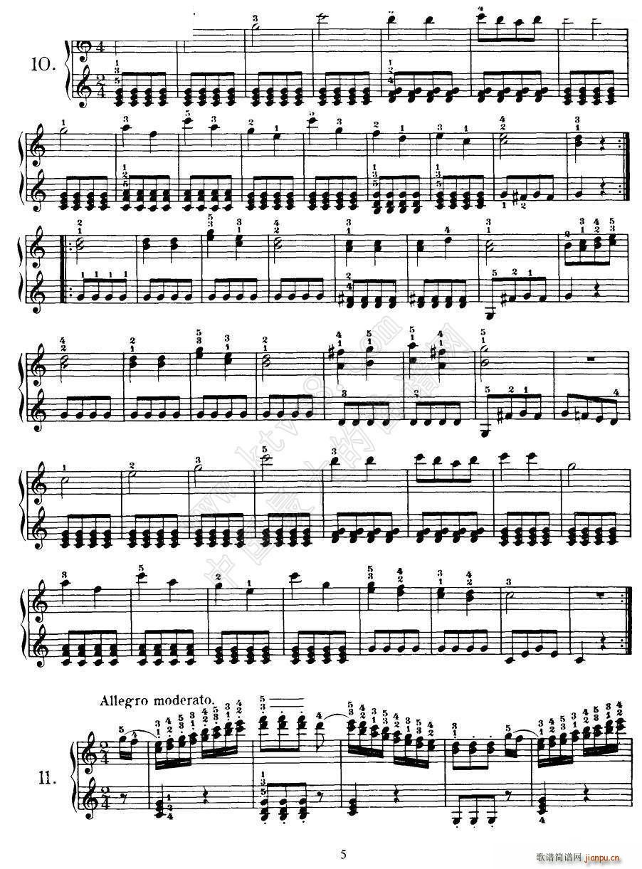 Czerny 100 Progressive Studies Op 139 1 21(钢琴谱)5