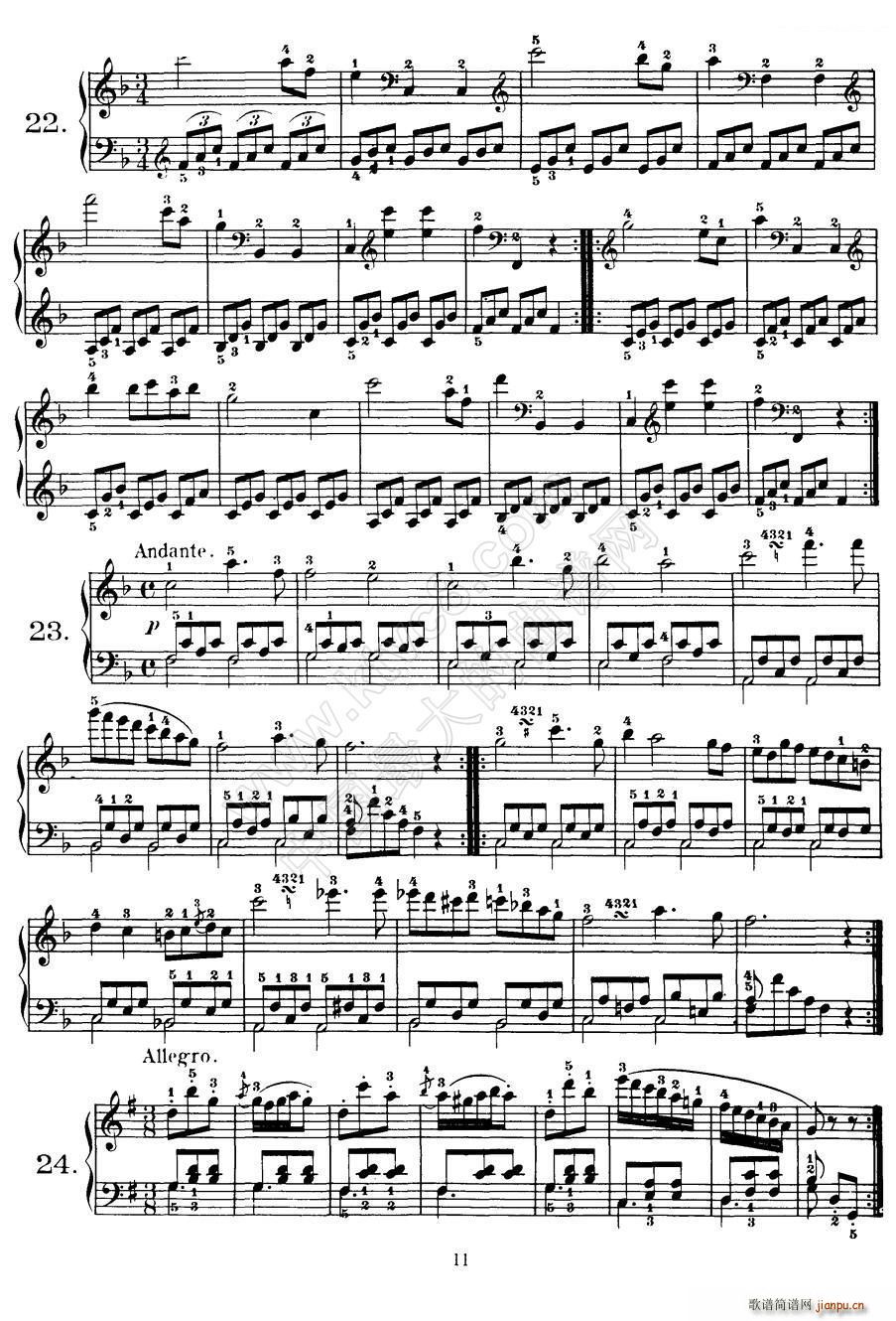 Czerny 100 Progressive Studies Op 139 22 36(钢琴谱)1