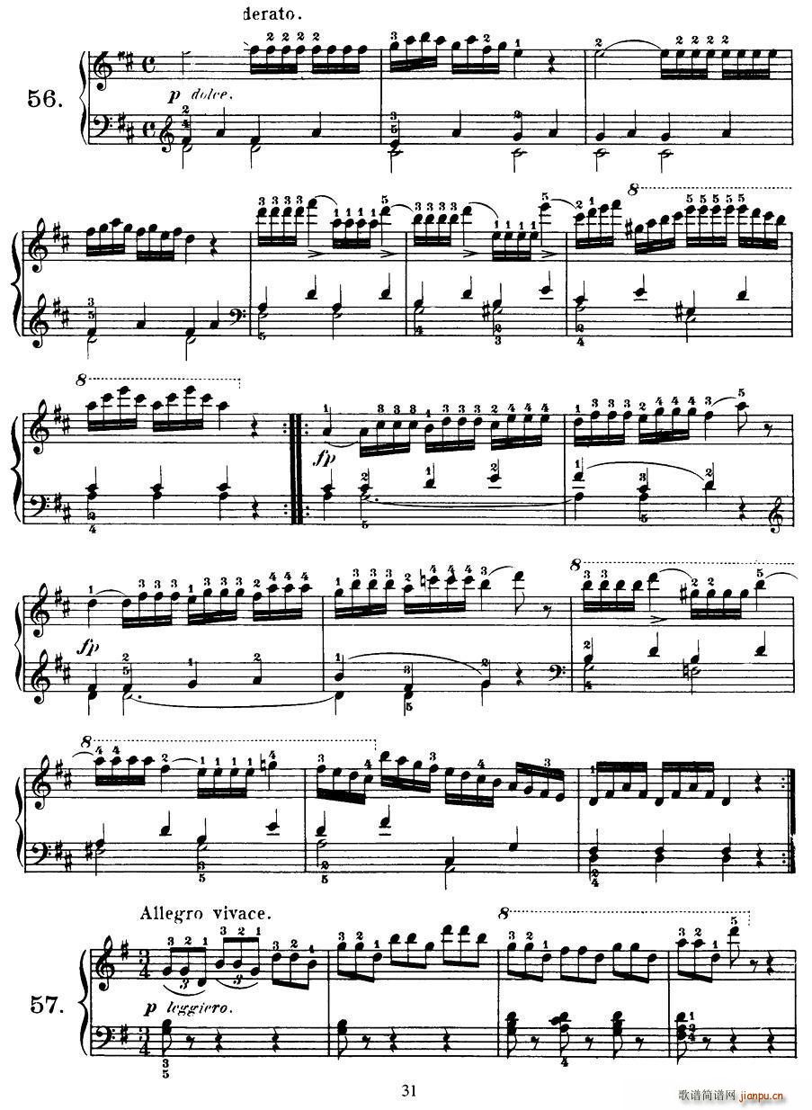 Czerny 100 Progressive Studies Op 139 47 57(钢琴谱)7