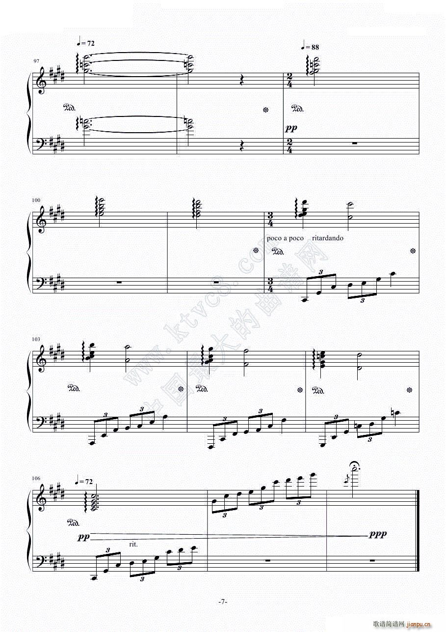 Guilty Crown 罪恶王冠 Euterpe 唯美简化版(钢琴谱)5