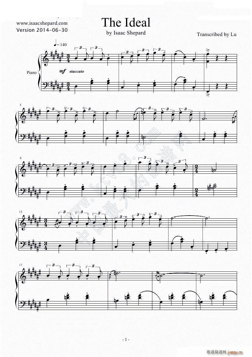 The Ideal(钢琴谱)1