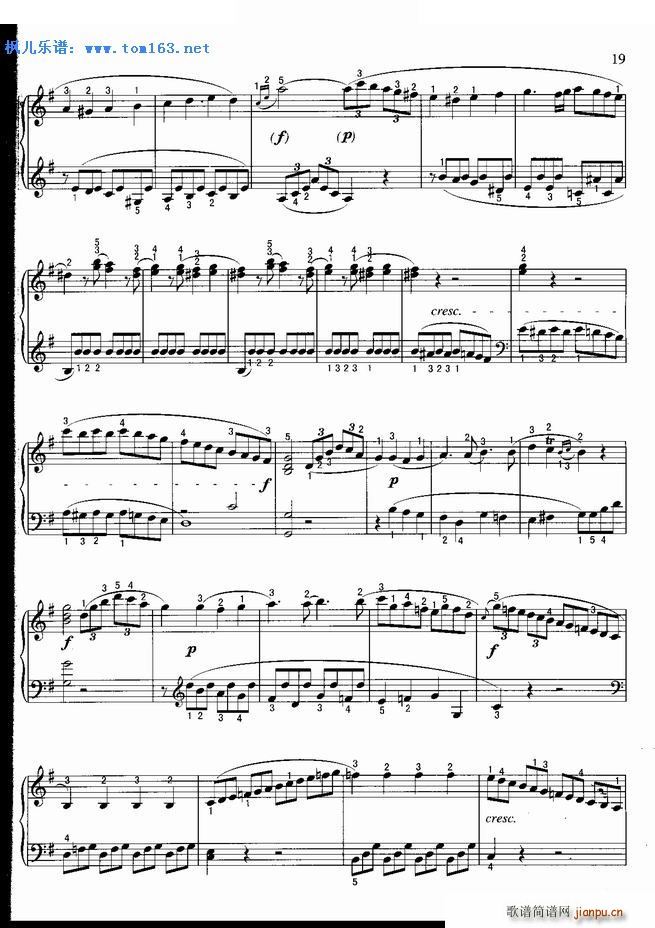 奏鸣曲 G大调(钢琴谱)3