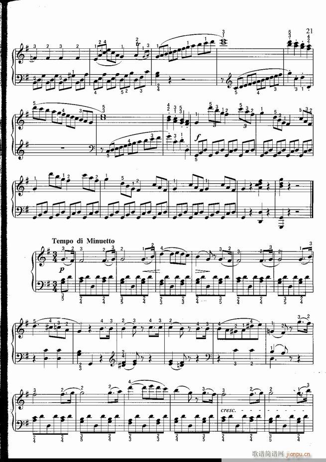 奏鸣曲 G大调(钢琴谱)5