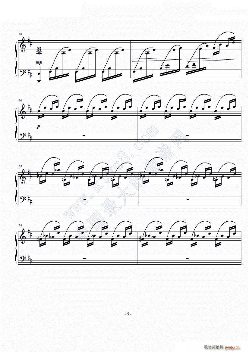 最终幻想9 とどかぬ想い(钢琴谱)5