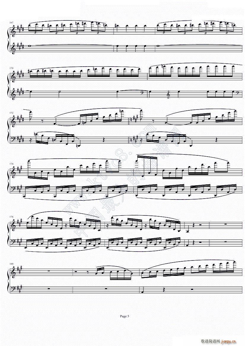 贝多芬钢琴协奏曲Op61第一乐章(钢琴谱)5